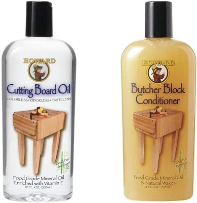 HOWARD Butcher Block Conditioner and Cutting Board Oil 12 Fl Oz for Wo