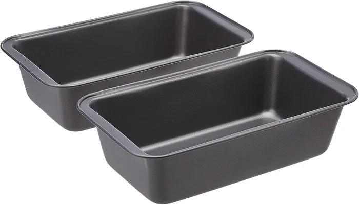 Amazon Basics Rectangular Nonstick Bread Loaf Pan for Baking Meatloaf 