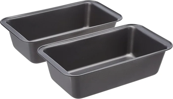 Amazon Basics 9.5 x 5 Inch Rectangular Nonstick Bread Loaf Pan Set of