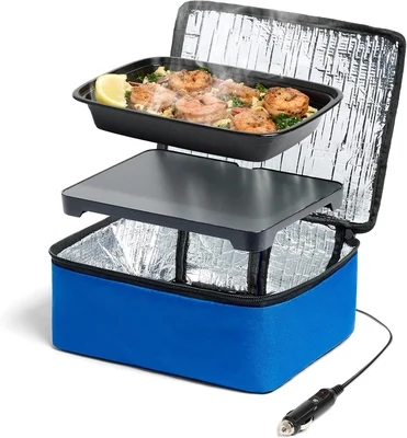 HOTLOGIC Mini Heated Lunch Box Portable Electric Food Warmer for Men a