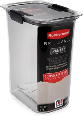 Rubbermaid Brilliance 16-Cup Airtight Food Storage Container with Lid 