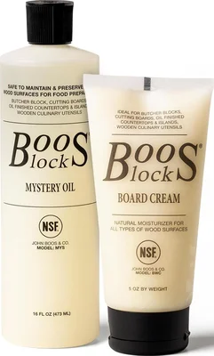 John Boos 2-Piece All-Natural Care and Maintenance Set for Wood Cuttin