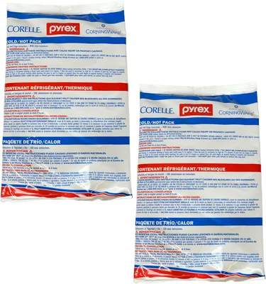 Pyrex Portable Large Cold and Hot Pack 2 Pack Made in USA for Kitchen 