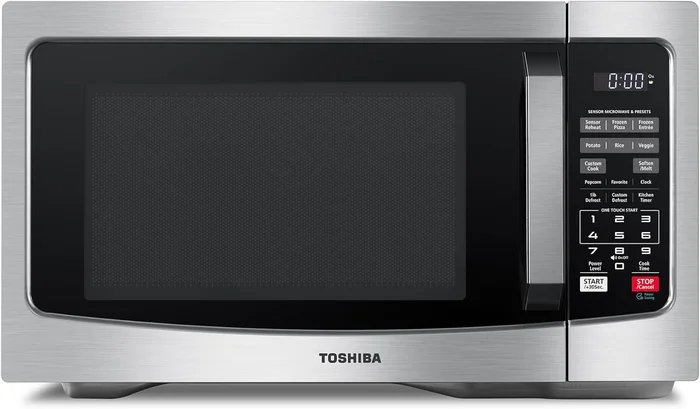 TOSHIBA Countertop Microwave Oven, 1.2 Cu.Ft, 1000W, Stainless Steel