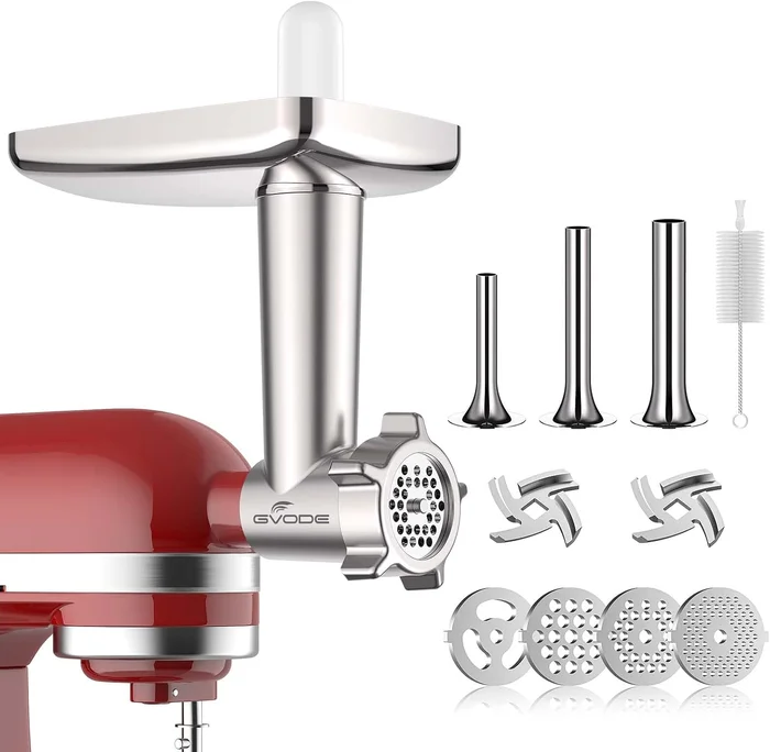 GVODE Metal Meat Grinder Attachment for KitchenAid Stand Mixer Food Gr