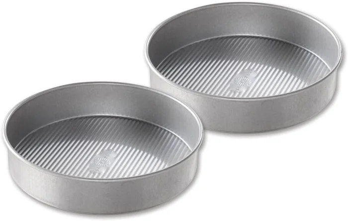 USA Pan Bakeware 9 Inch Round Cake Pan Set of 2 Nonstick Quick Release