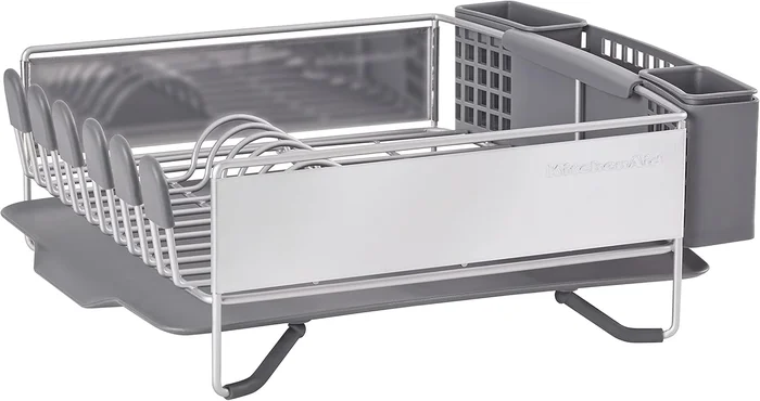 KitchenAid Compact Space Saving, Dish Rack with Removable Flatware Cad