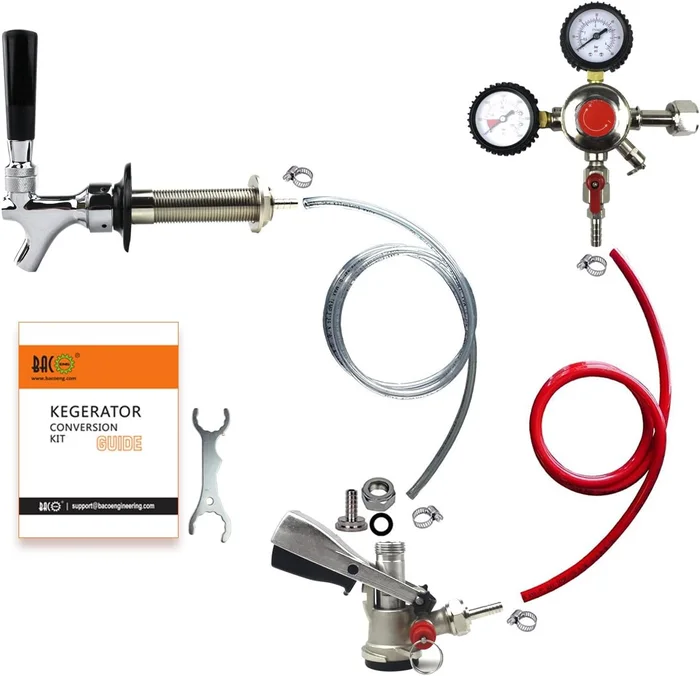 BACOENG 1-Tap Kegerator Kit Complete Beer Tap Kit for Refrigerator wit