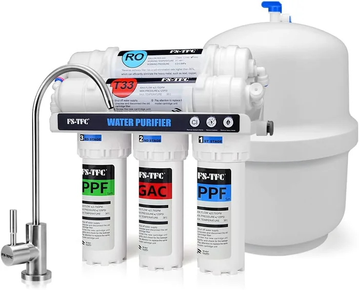 NSF Certified 100 GPD 5-Stage Reverse Osmosis Water Filter System with
