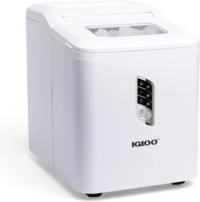 Igloo Portable Ice Maker with Scoop Countertop Ice Maker with LED Cont