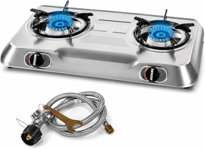 XtremepowerUS Double Burner Propane Stove, 25,516 BTU Outdoor Camping