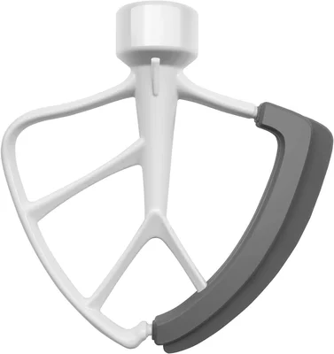 KITCHPOWER White Flex Edge Beater Designed to Fit 4.5 to 5 Quart Kitch