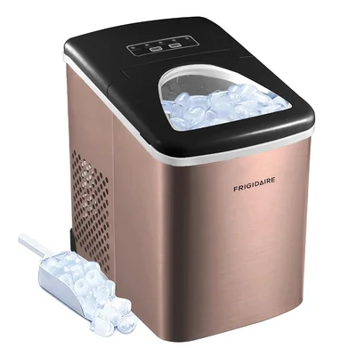 FRIGIDAIRE Stainless Steel Countertop Ice Maker Machine with 26 lb Cap