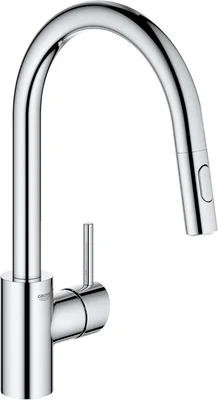 GROHE Concetto Pull Down Kitchen Faucet with Dual Sprayer, Starlight C