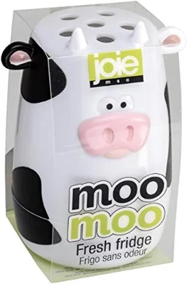 Joie Moo Moo Fresh Fridge Deodorizer Reusable Baking Soda Holder for R