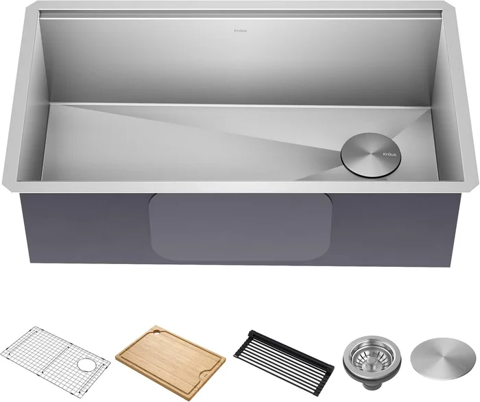 KRAUS Stainless Steel 32 Inch Undermount Kitchen Sink KWU110-32 Single