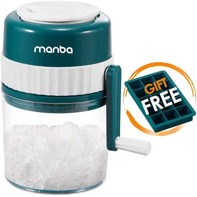 MANBA Manual Snow Cone Machine Maker for Shaved Ice Snowcones and Slus