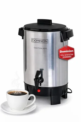 Dominion Premium 30 Cup Aluminum Coffee Urn for Quick Brewing and Larg