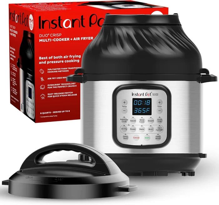Instant Pot Duo Crisp 8 Qt 11-in-1 Air Fryer Pressure Cooker Stainless