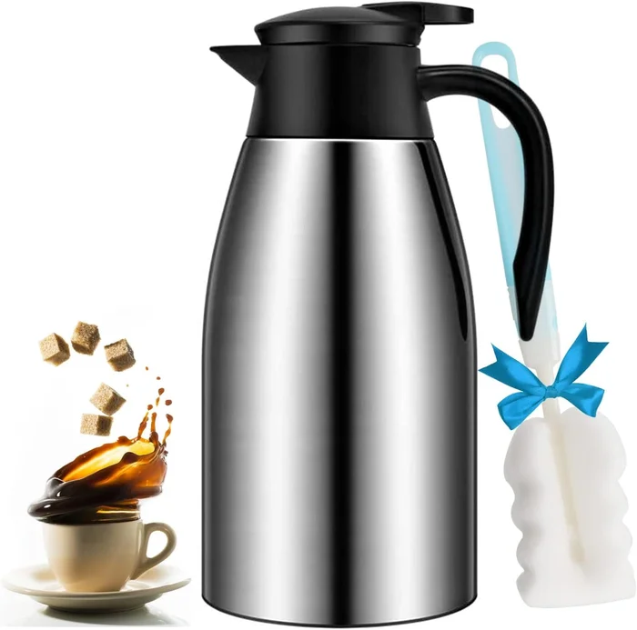 68oz Insulated Airpot Thermal Coffee Carafes for Keeping Hot Liquids W
