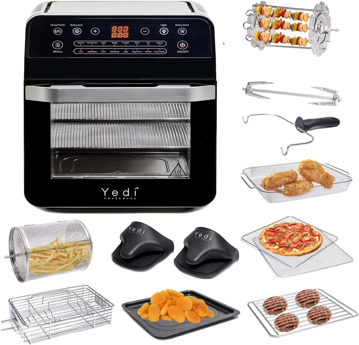Yedi Air Fryer Oven 12.7 Qt with Rotisserie and Accessories for Counte