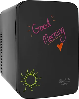Cooluli 15L Mini Fridge with Magnetic Blackboard Portable Small Refrig