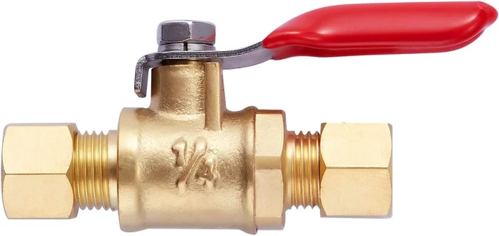 1 Pack Lead-Free Brass Mini Ball Valve Shut Off Switch for 1/4 Inch Co