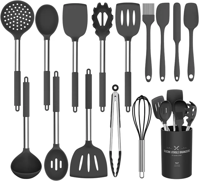 Umite Chef 15pcs Silicone Cooking Utensils Kitchen Utensil Set for Non