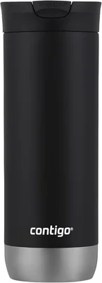 Contigo Huron Travel Mug with Screw Cap, Stainless Steel Drinking Cup 