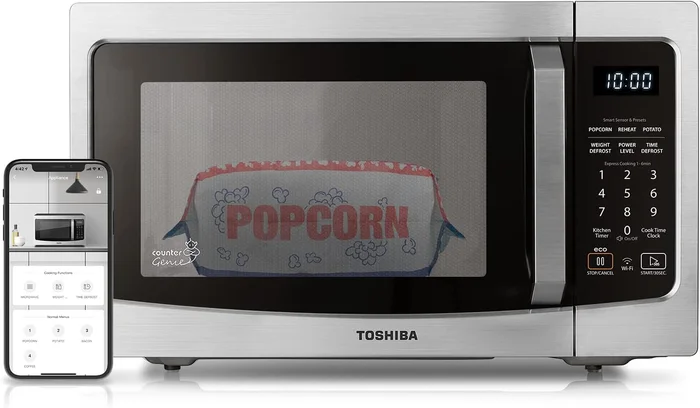 TOSHIBA Smart Microwave Oven with Sensor Reheat, 1.3 Cu.Ft, 1100W