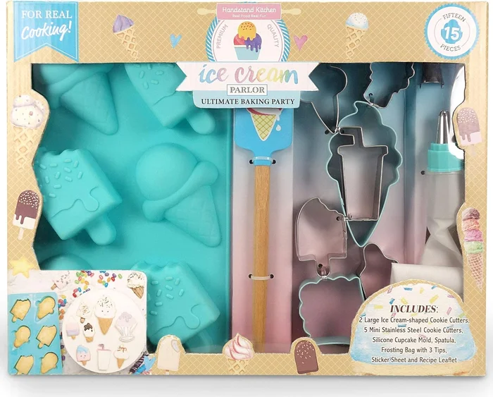 Handstand Kitchen Ultimate Girls Bakeware Set 15 Piece Ice Cream Theme