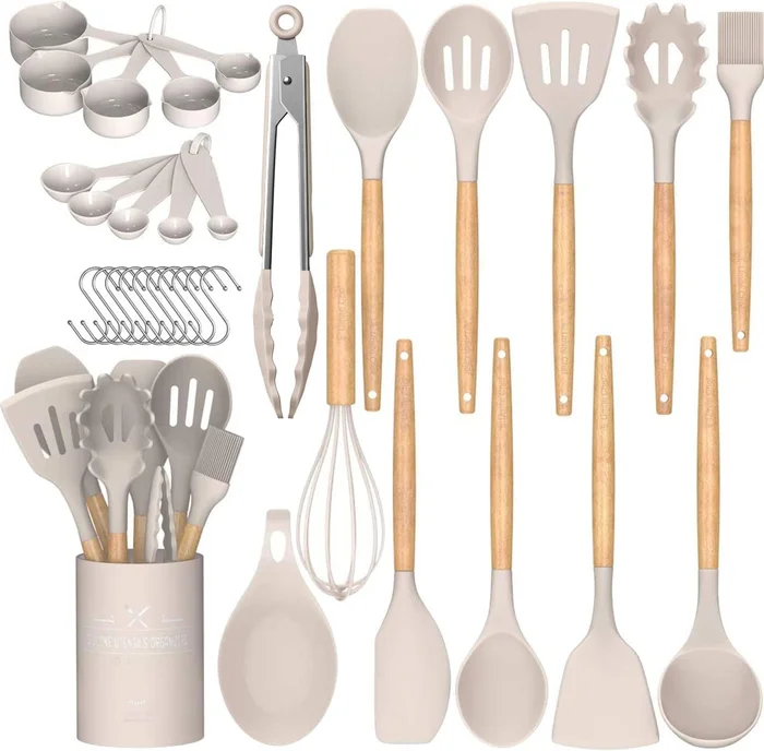 Umite Chef Kitchen Cooking Utensils Set, 33 pcs Non-Stick Silicone Coo