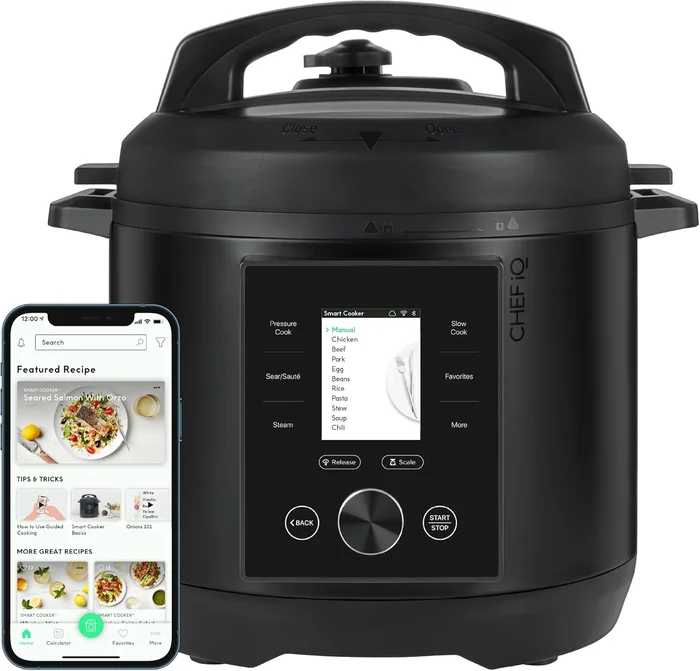 CHEF iQ Smart WiFi Pressure Cooker with Built-in Scale and 500 Guided