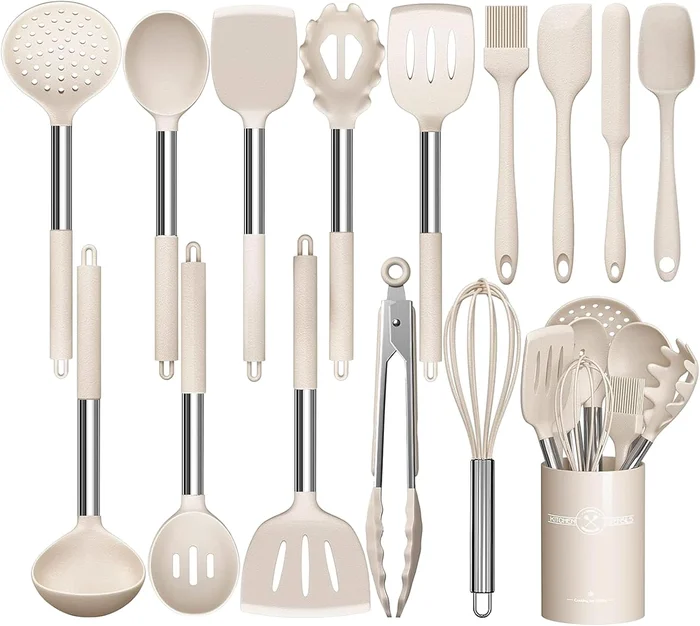 Umite Chef Stainless Steel Kitchen Cooking Utensil Set 15pcs Nonstick 