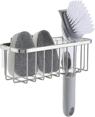 SunnyPoint NeverRust Deluxe Kitchen Sink Sponge Holder Organizer with 
