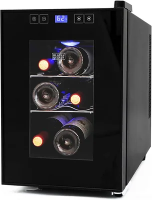 BLACK+DECKER 6-Bottle Thermoelectric Wine Cellar, BD60016, Black for S