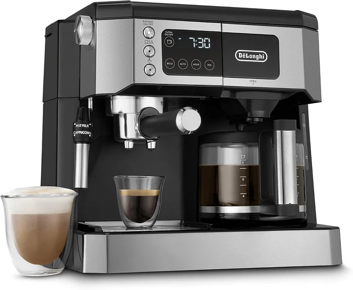 De'Longhi All-in-One Espresso and Coffee Maker with 10-Cup Pot and Int