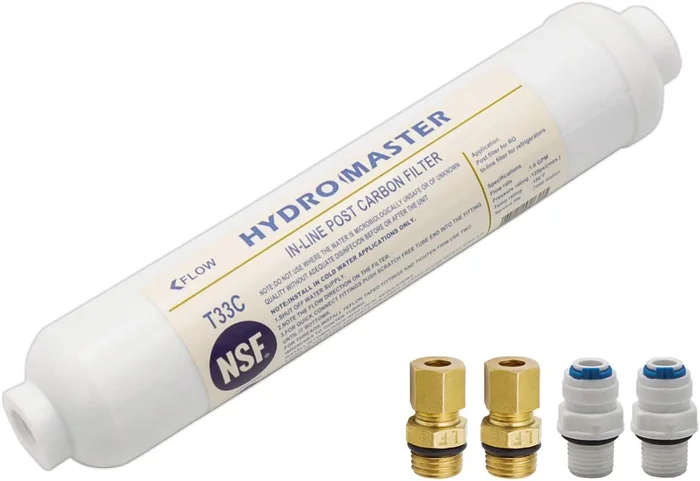 HYDRO MASTER In-Line Post Carbon Filter with 1/4-Inch NPT Connection 1