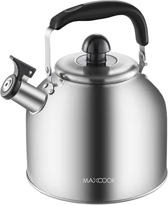 Durable 4.2 Quart 4L 18/8 Stainless Steel Whistling Tea Kettle for Eff