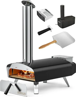 Mimiuo 12 Inch Wood Pellet Pizza Oven Outdoor With 60 Second Bake Time