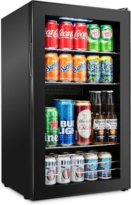 Ivation 126 Can Beverage Refrigerator Freestanding Ultra Cool Mini Dri