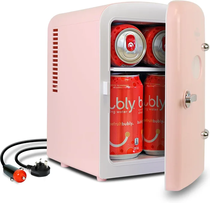 Koolatron Mini Fridge 6 Can Refrigerator for Bedroom Office Portable T