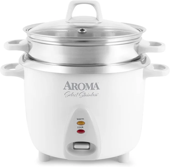 Aroma Housewares 14 Cup Cooked 3Qt Select Stainless Pot Style Rice Coo