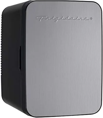 Frigidaire Portable 10L 15-Can Mini Fridge with Brushed Stainless Rugg