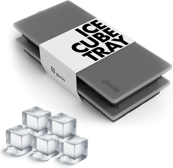 Ice Cube Tray with Lids Small Silicone Molds for Cocktails Drinks