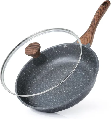 SENSARTE 8-Inch Nonstick Frying Pan Skillet with Lid, Healthy Egg Pan,