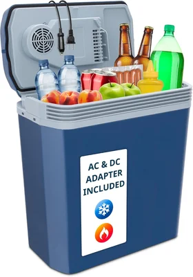 Ivation Electric Cooler Warmer Portable Thermoelectric Fridge with Han