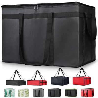 XXXL Insulated Reusable Grocery Cooler Hot Food Delivery Bag Tote for 
