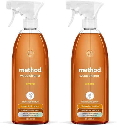Method Daily Wood Cleaner Plant-Based Formula that Cleans Shelves Tabl