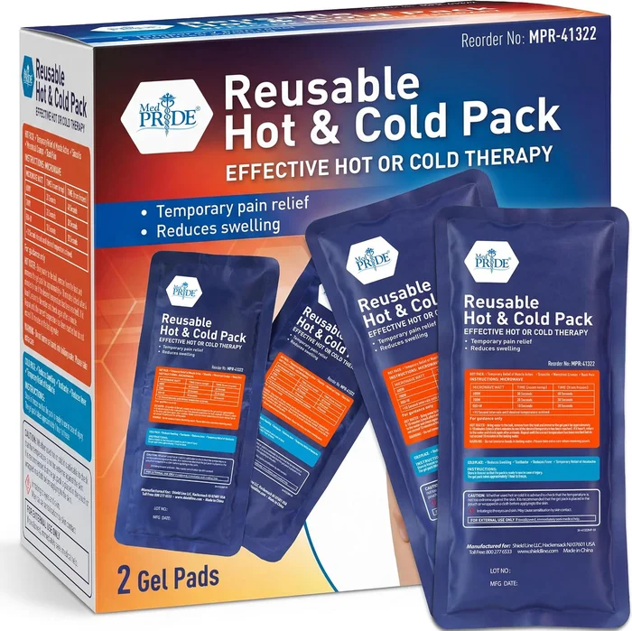 MED PRIDE Reusable Hot and Cold Gel Ice Packs Flexible Compress 2 Pack